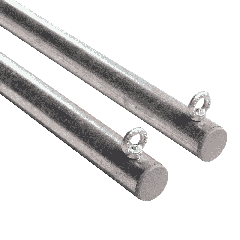 Set support posts for socketed football goal Ã¸48mm 2,6 meters above ground