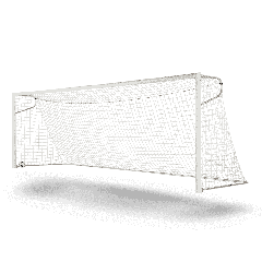 Fixed Football Goal 7,32x2,44 P model net strip crossing attached