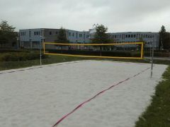 Beach volleyball court markers